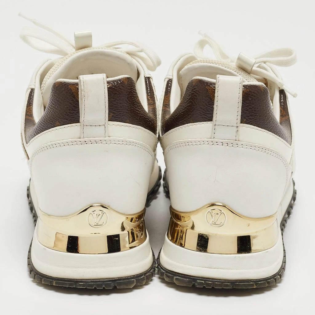 Louis Vuitton Louis Vuitton White/Monogram Canvas and Leather Run Away  Sneakers Size 36 5