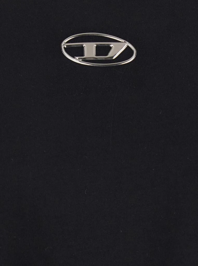 Diesel 'T-Adjust-Od' Black T-Shirt With Logo Patch On The Front In Cotton Man 3