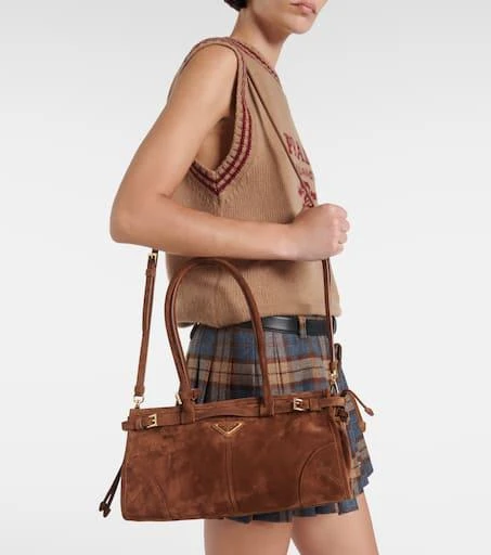 Prada Prada Bonnie Medium suede shoulder bag 7