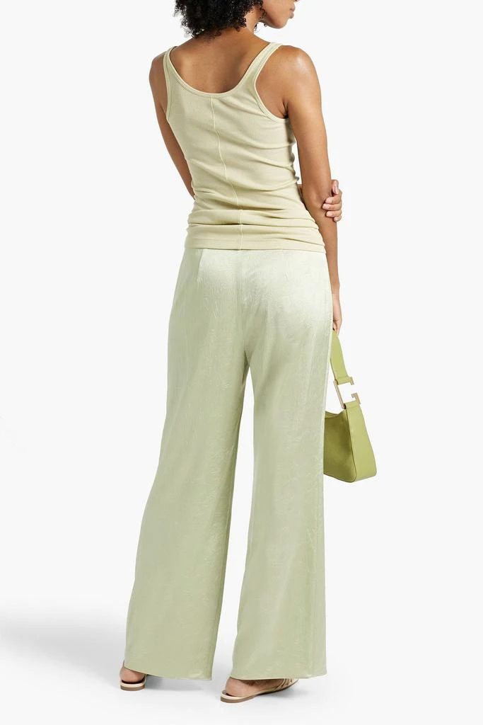 Vince Crinkled-satin wide-leg pants 3
