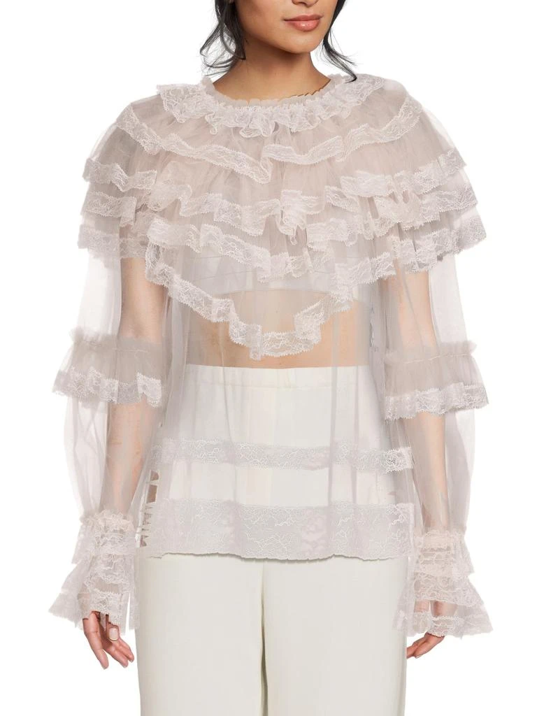 Dolce 
Gabbana ​Striped Ruffled Top 1