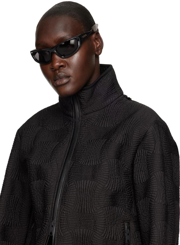 Bottega Veneta Black Cone Wraparound Sunglasses 4