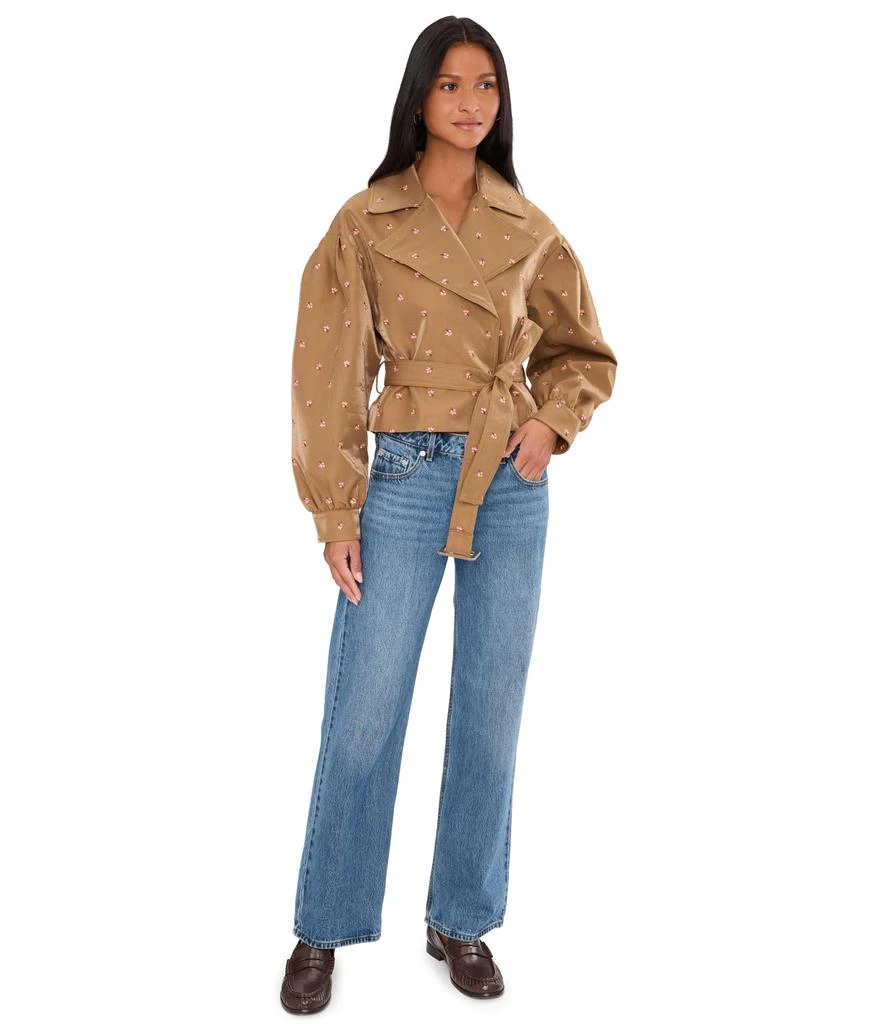 Avec Les Filles Cropped Belted Trench Coat 2