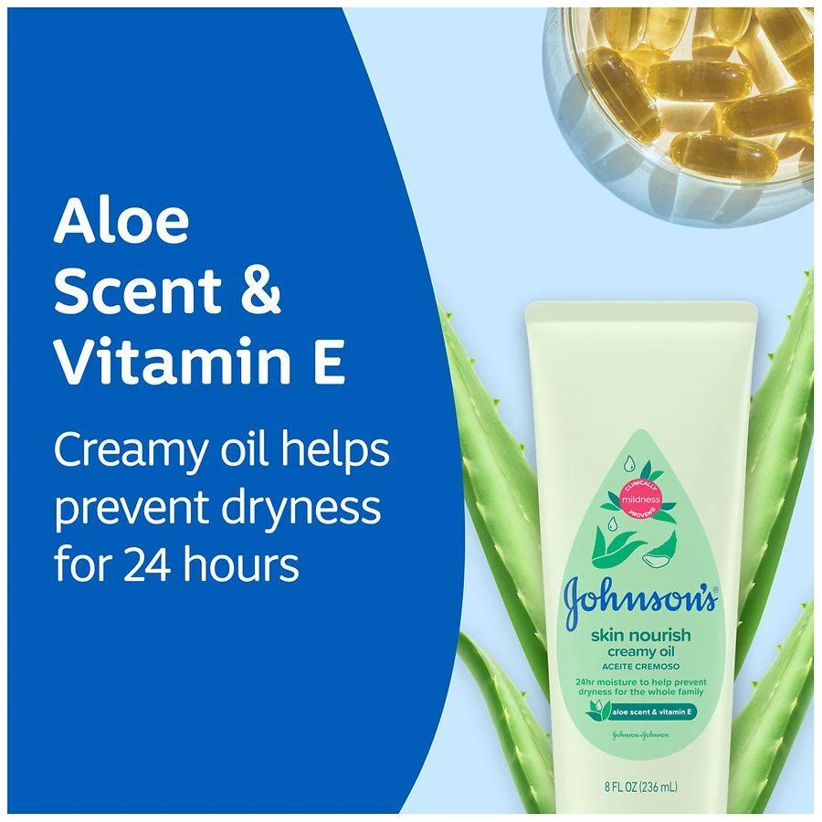 Johnson's Baby Skin Nourish Creamy Oil Aloe 3