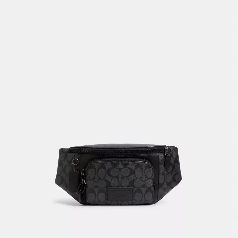 Coach Track Belt Bag In Signature Canvas 1