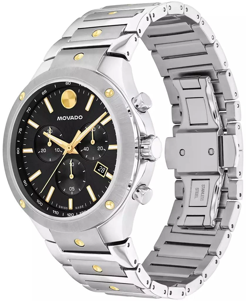 Movado Men's SE Swiss Quartz Chrono Stainless Steel Two-Tone Yellow PVD Watch 42mm 3