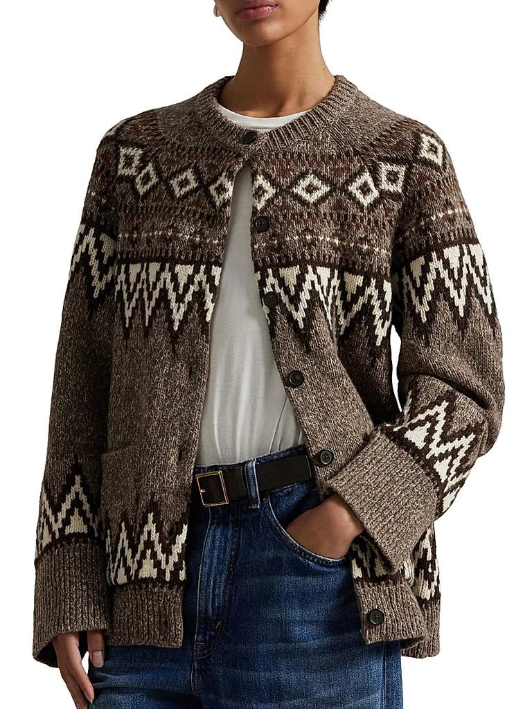 Ralph Lauren Fair Isle-Inspired Wool-Blend Cardigan 3
