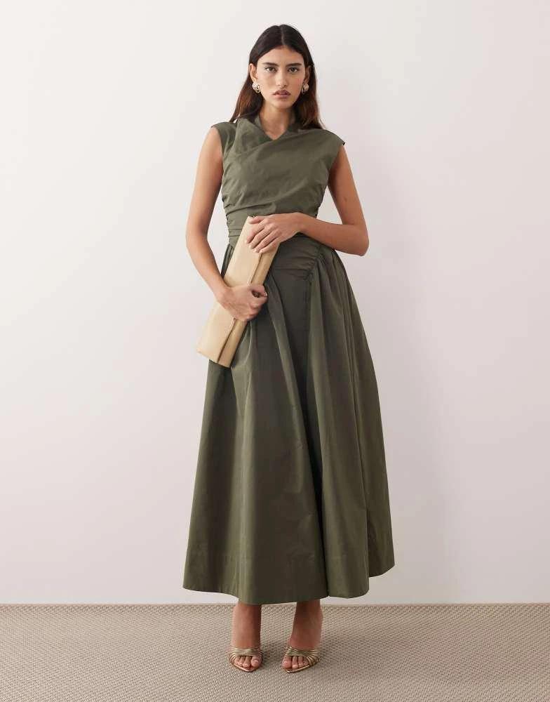 drop waist wrap dress Drop Waist Dress from Linen, Drop Waist Maxi Dress main image 1