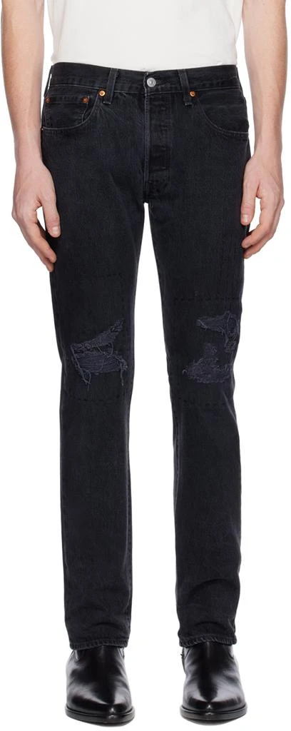 Re/Done Black Sashiko Jeans 1