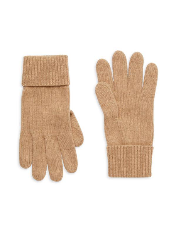 Portolano Ribbed Cuff Cashmere Gloves