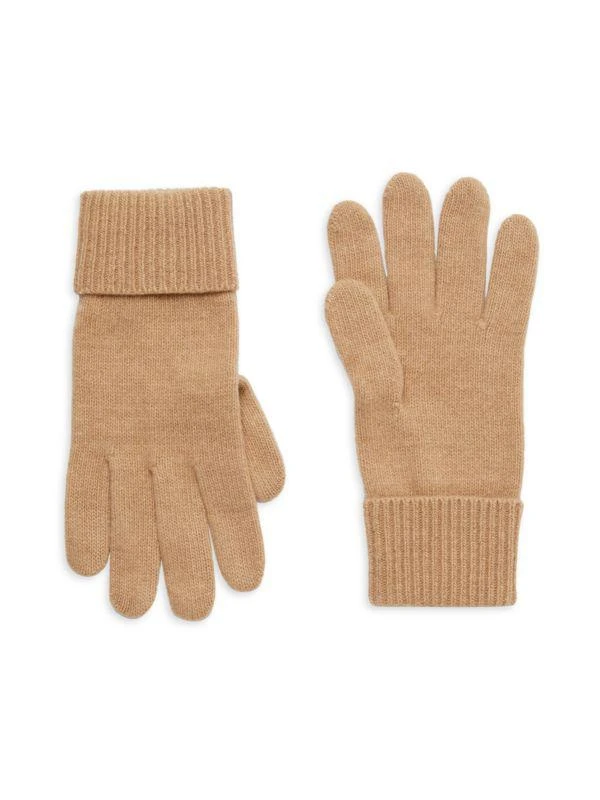 Portolano Ribbed Cuff Cashmere Gloves 1