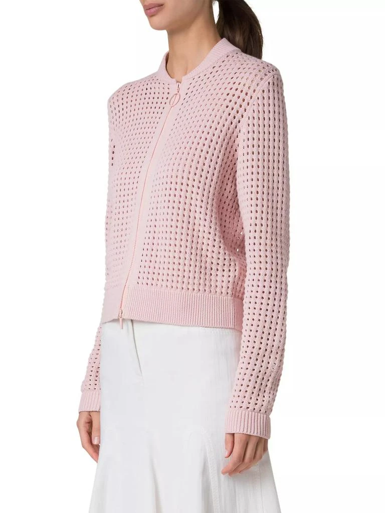 Akris Chunky Knit Mesh Cardigan Bomber 4