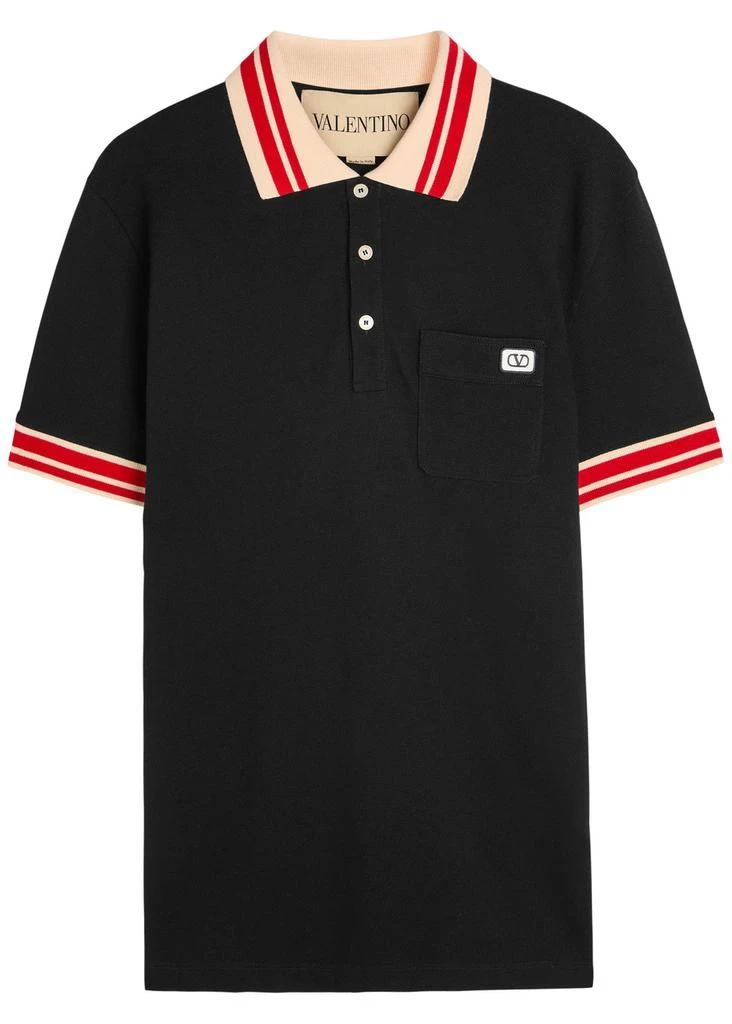 Valentino VLogo piqué cotton polo shirt 1