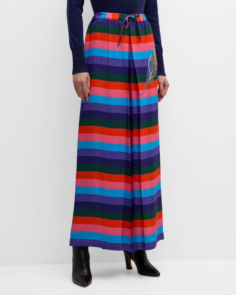 Rianna + Nina Kipos Loulou Glam Wide-Leg Skirt Pants