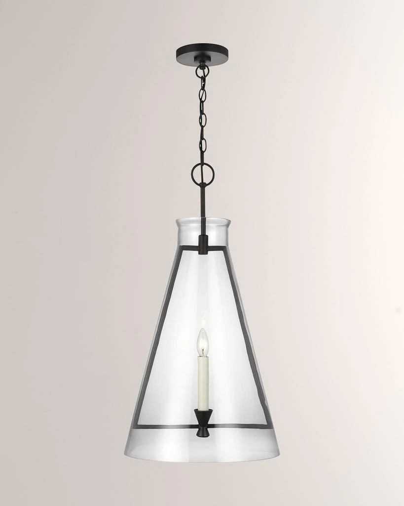 C&M by Chapman and Myers 1 - Light Pendant  Keystone  Aged Iron By Chapman & Myers 1