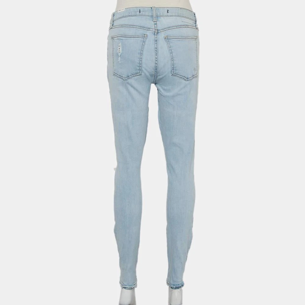 Lovers + Friends Lovers + Friends Blue Light Wash Denim Distressed Skinny Jeans M 3
