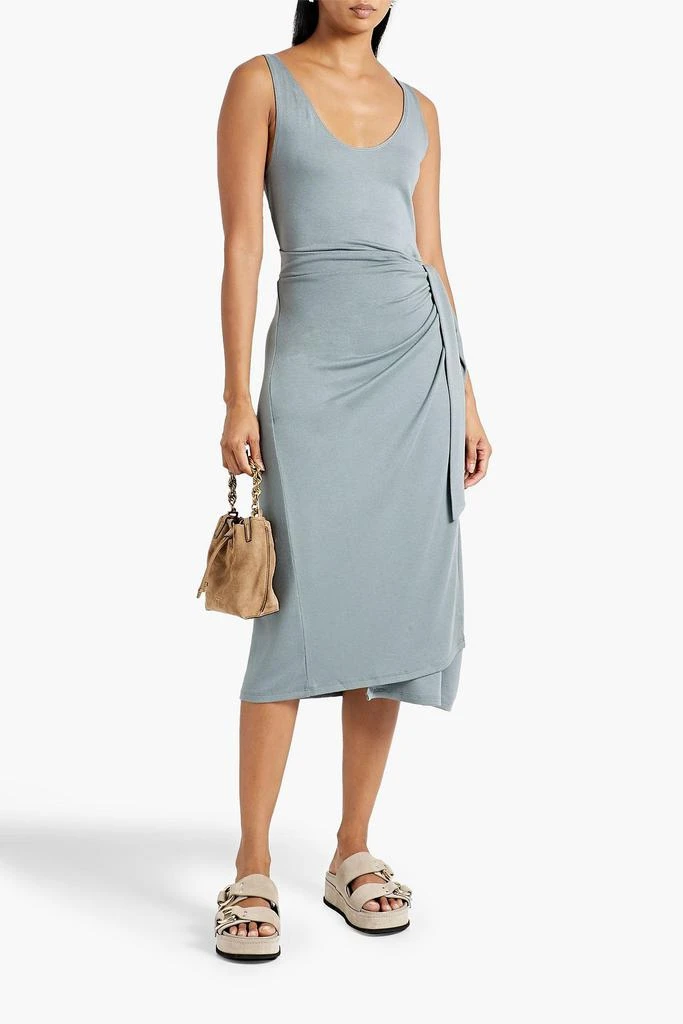 Vince Wrap-effect jersey midi dress 2