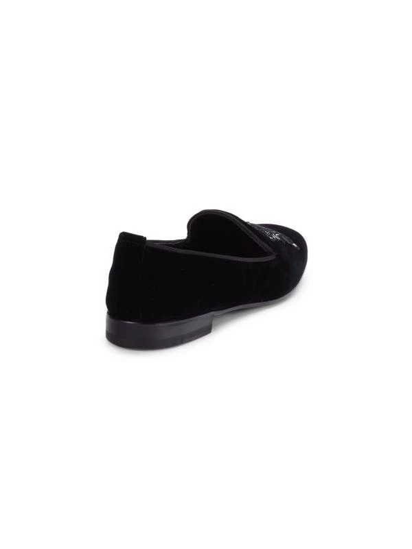John Richmond Logo Velvet Smoking Slippers 3