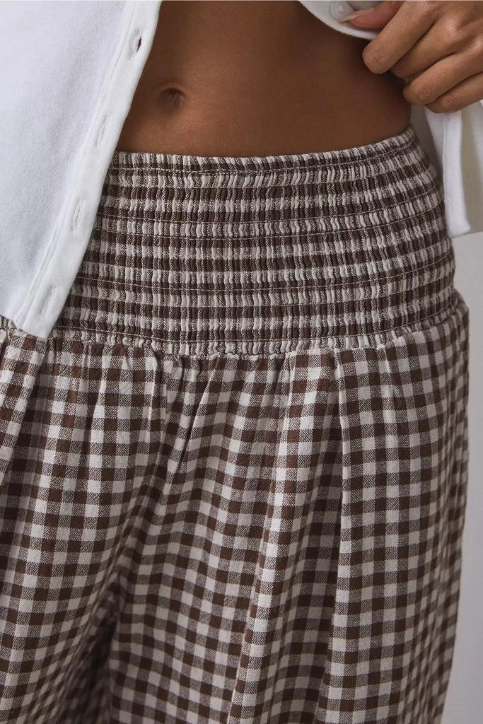 Kimchi Blue Kimchi Blue Caroline Smocked Wide Leg Linen-Blend Pant 3