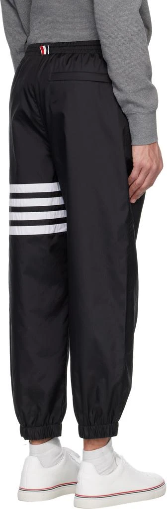 Thom Browne Black Shiny Ripstop 4-Bar Track Pants 3