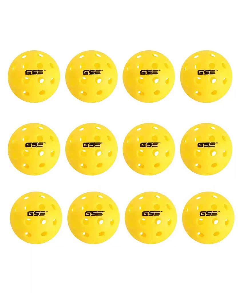GSE Games 
Sports Expert 12-Pack of Outdoor Pickleball Balls Set, USAPA Standard 40 Holes Pickle Balls (Several Colors Available) 1
