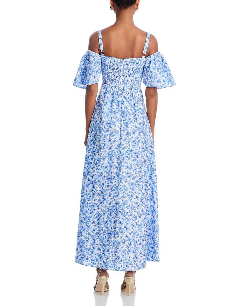 AQUA Off-the-Shoulder Cotton Maxi Dress - Exclusive 4