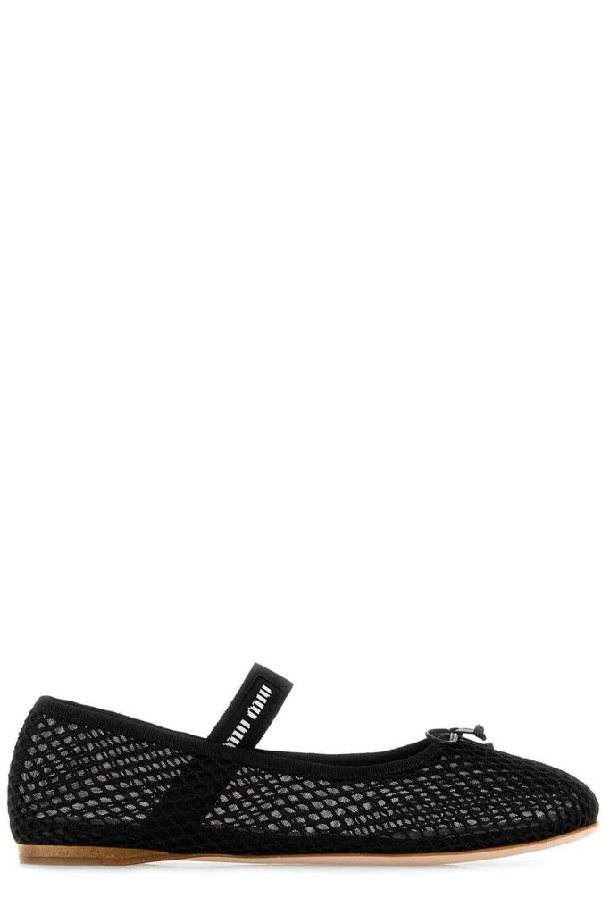 Miu Miu Miu Miu Mesh-Designed Round-Toe Ballet Flats 1