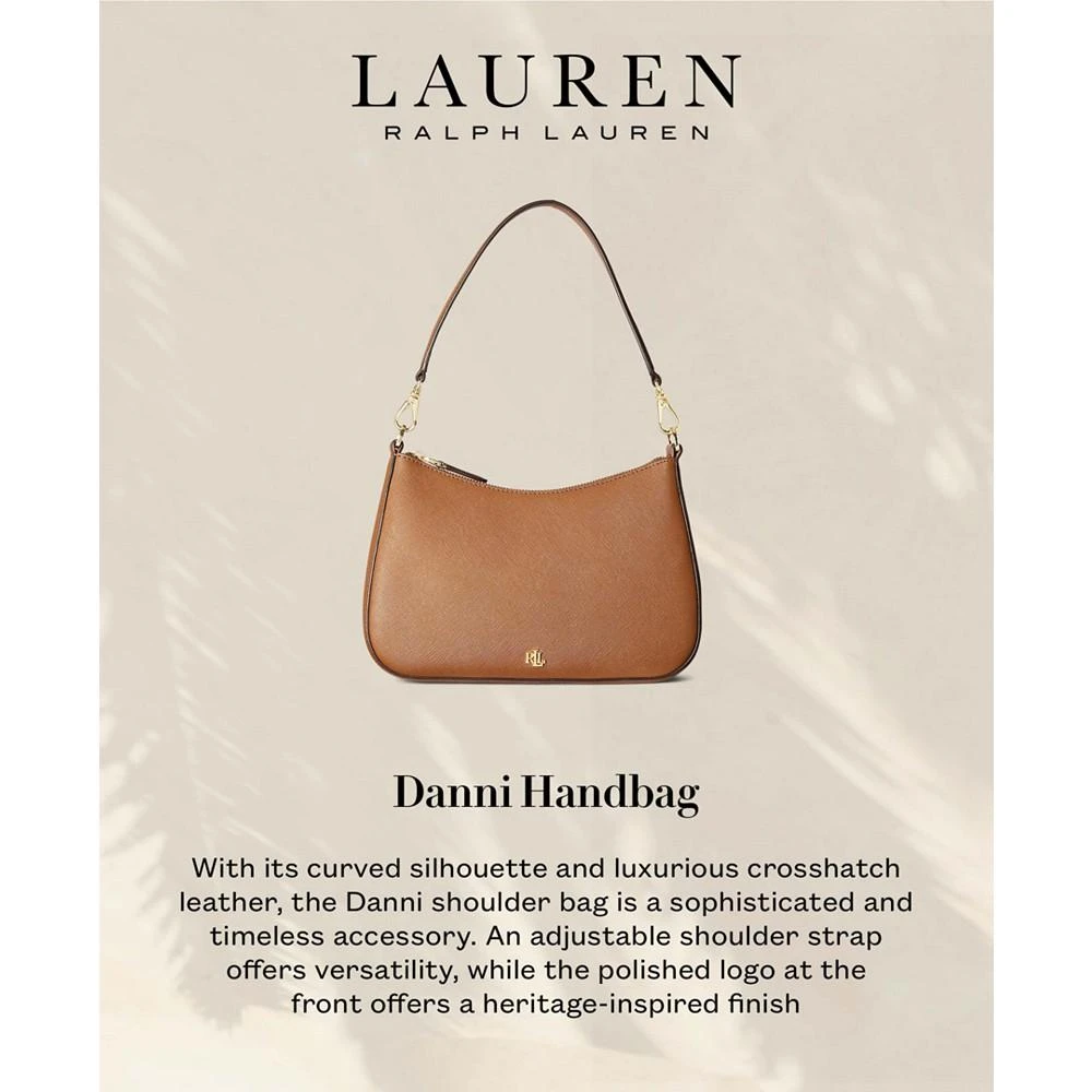 Lauren Ralph Lauren Women's Crosshatch Leather Medium Danni Shoulder Bag 7