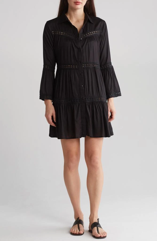 BOHO ME Lace Stripe Bell Sleeve Dress 1