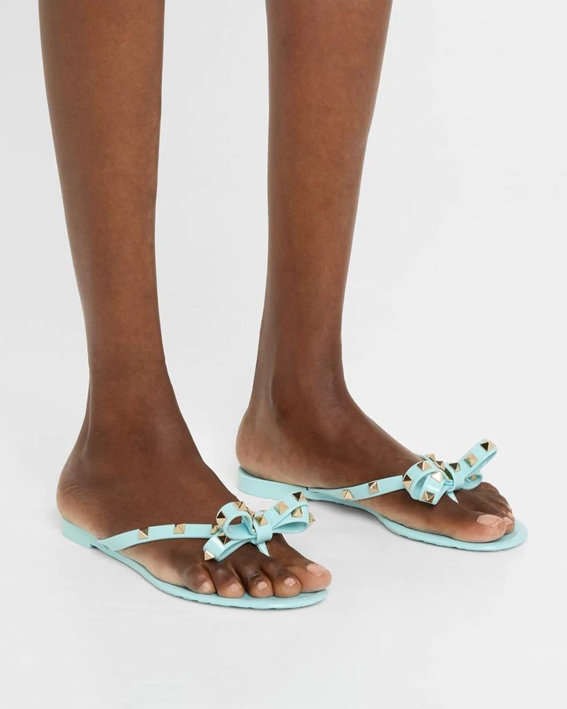Valentino Rockstud Jelly Bow Thong Sandals 2