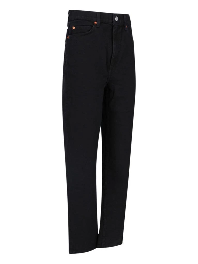 REDONE High-Waisted Straight-Leg Black Denim Jeans 2