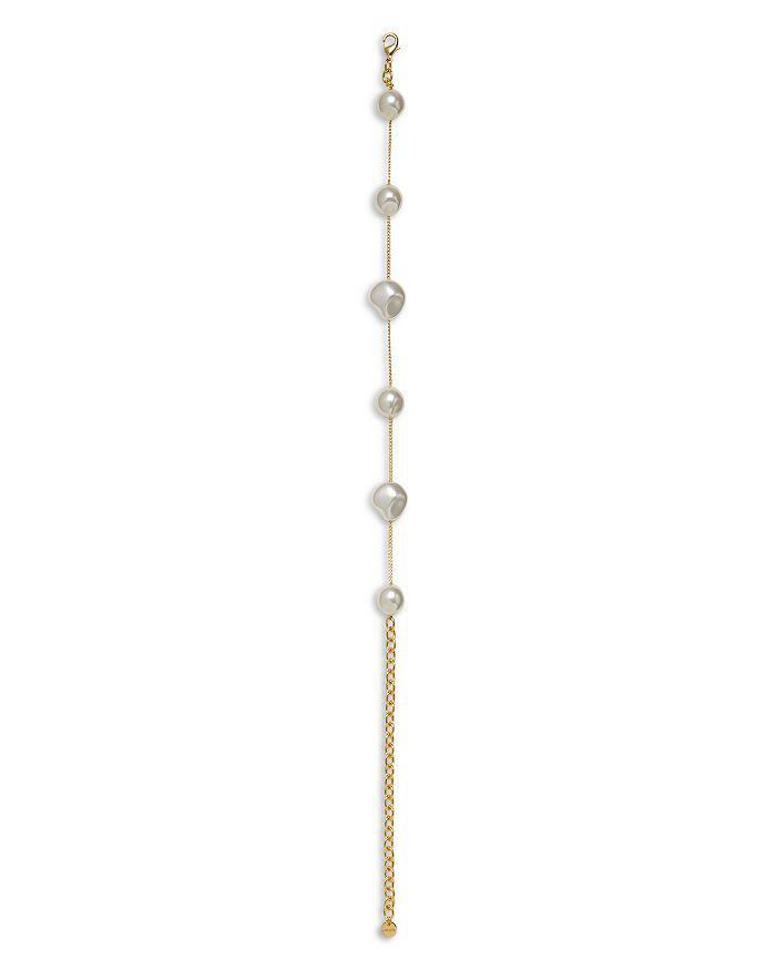 Cult Gaia Andie Imitation Pearl Station Choker Necklace, 17"