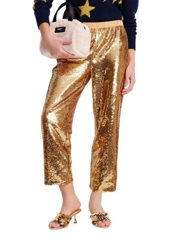 Kate Spade Sequin Straight-Leg Pants 1