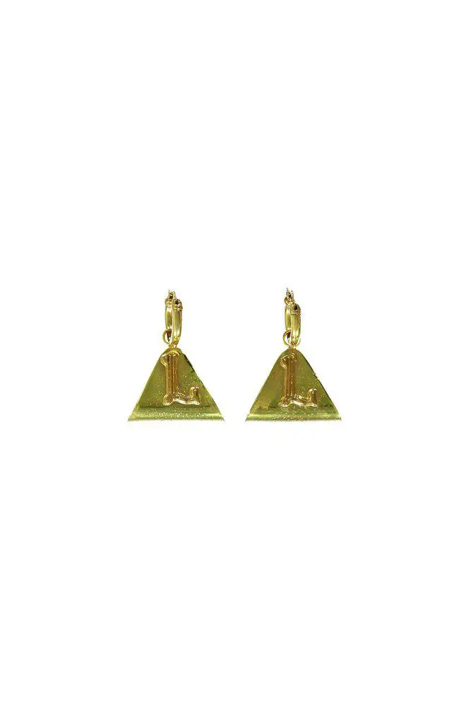 ELLERY Ellery Logo Triangle Drop Earrings