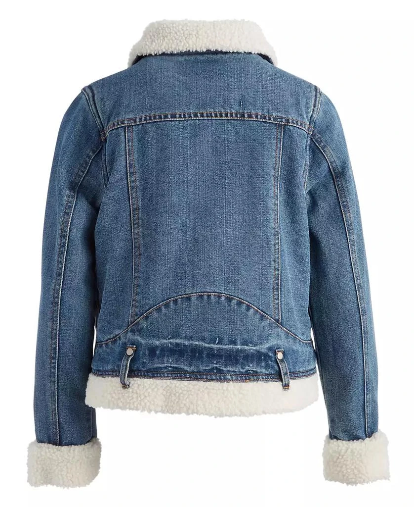 Jou Jou Little & Big Girls Faux-Sherpa-Lining Denim Jacket 2