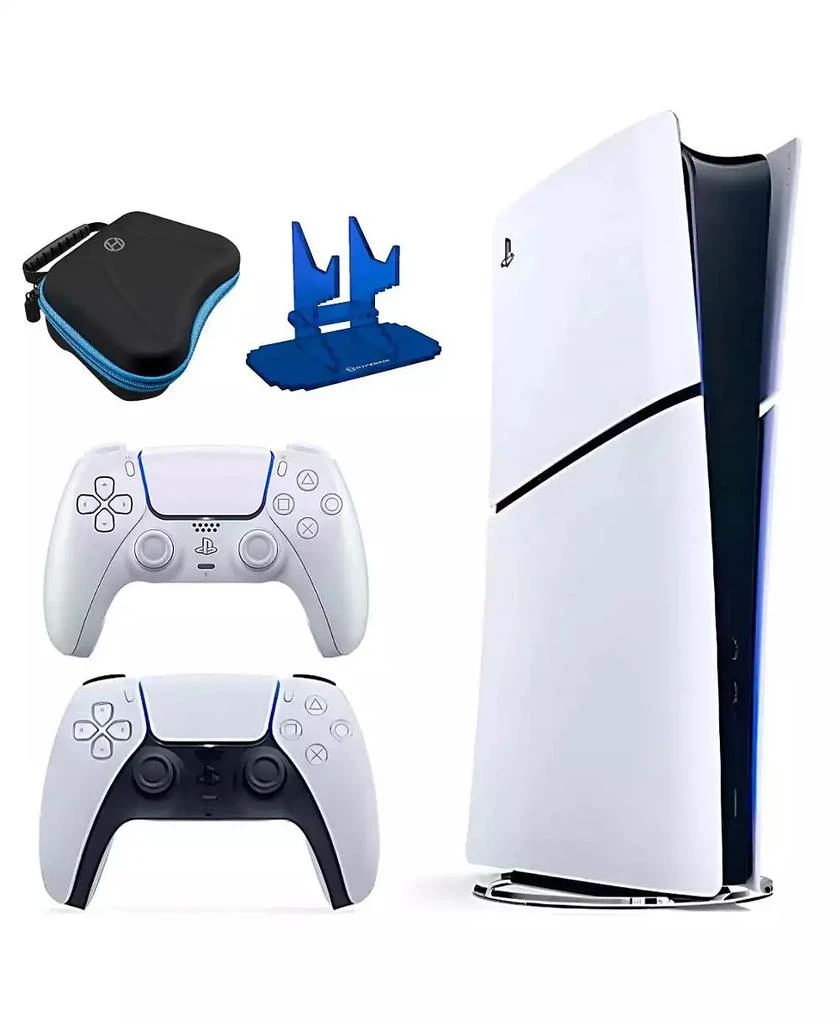 Playstation Sony PS5 Slim Digital Fortnite Cobalt Star Bundle + Chroma Pearl Controller Lot