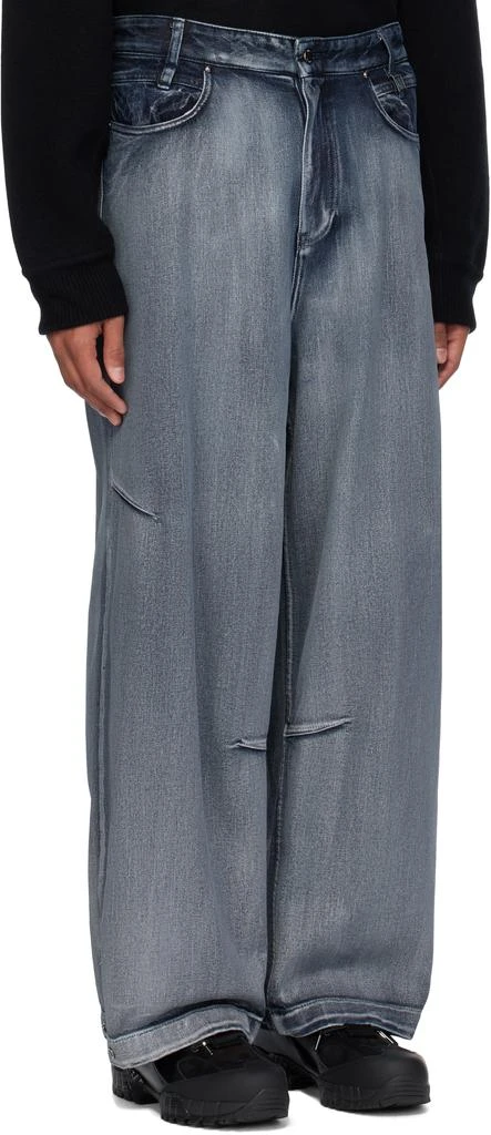 Wooyoungmi Navy Painted Jeans 2