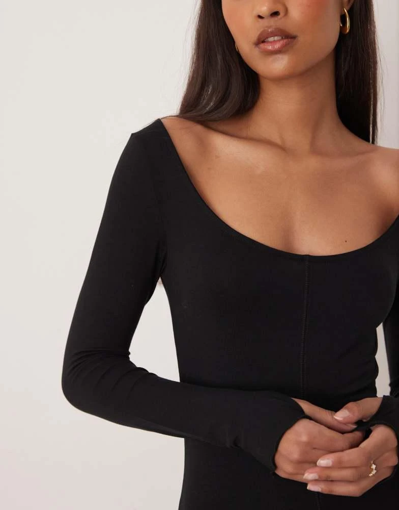 GINA TRICOT Gina Tricot soft layering yoga top in black 3