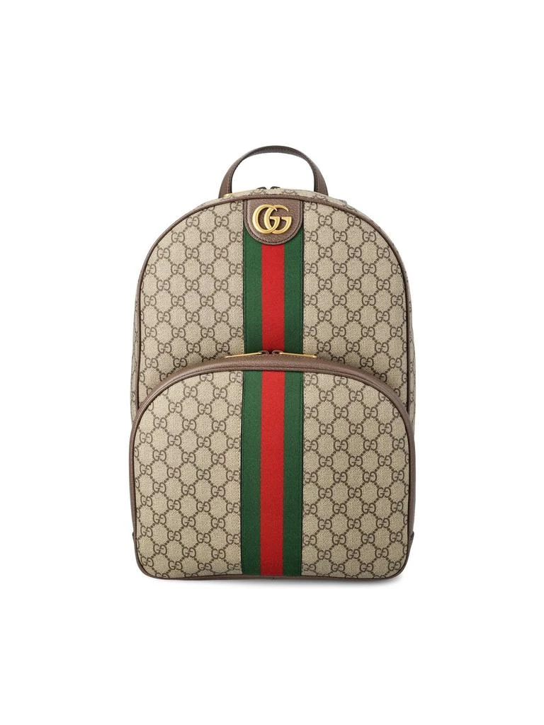 Gucci Gucci Logo Plaque Monogrammed Backpack 1