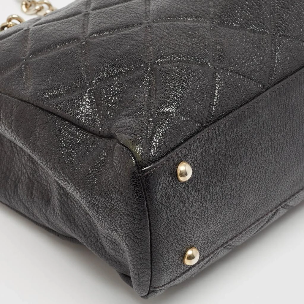 CH Carolina Herrera CH Carolina Herrera Black Quilted Embossed Leather Chain Tote 14