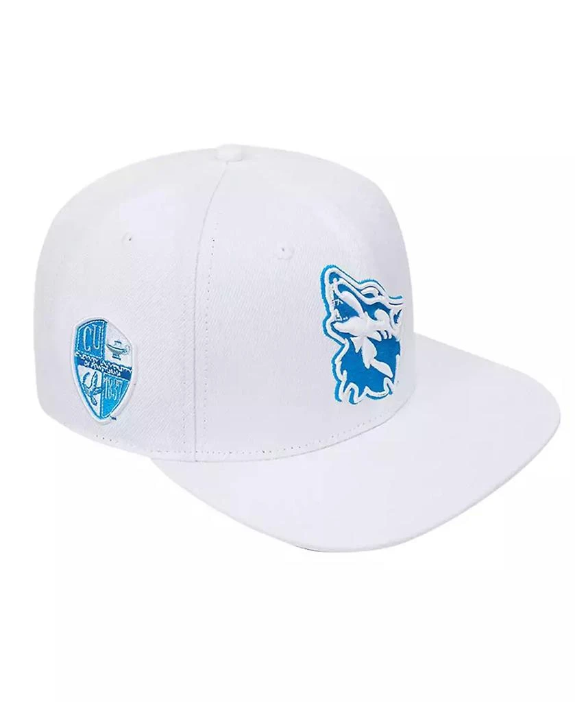 Pro Standard Men's White Cheyney Wolves Mascot Evergreen Wool Snapback Hat 1