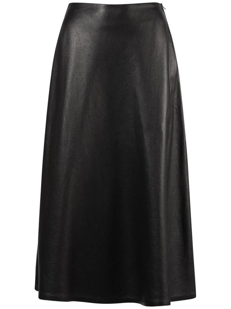 Balenciaga A-line Leather Skirt 1