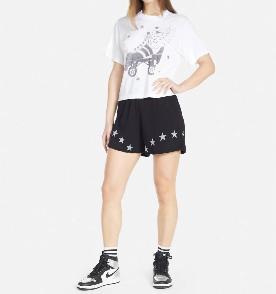 Lauren Moshi Rue Retro Skate Tee In White 3