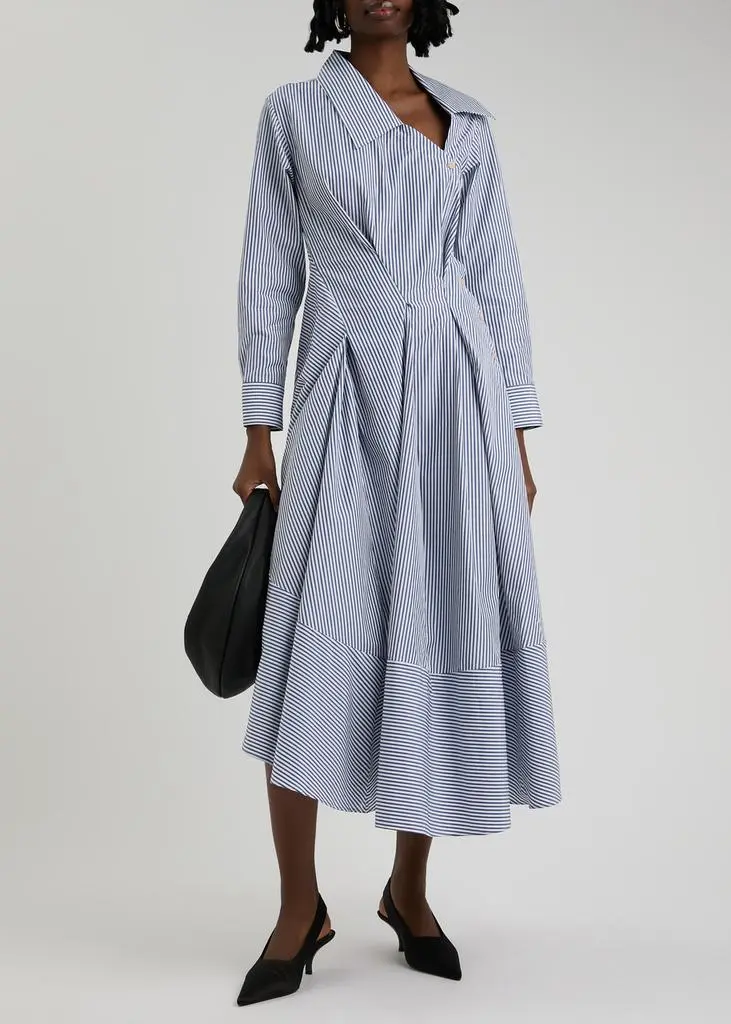 PALMER//HARDING Hold Close cotton-poplin midi shirt dress 4