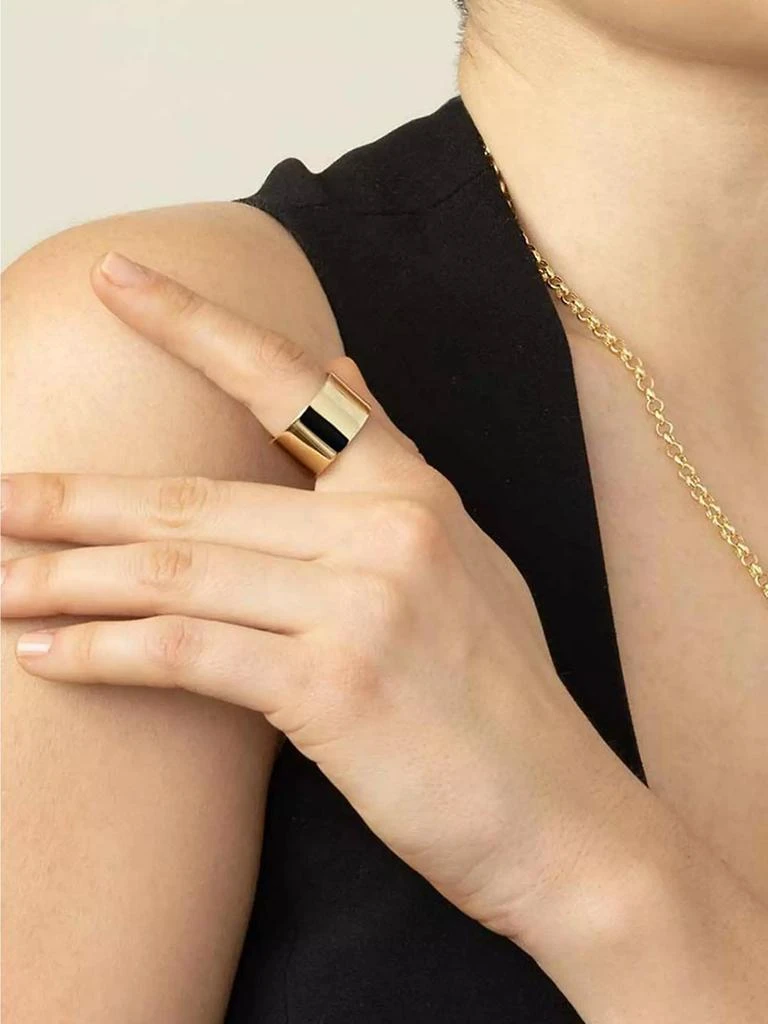 Oradina 14K Yellow Gold High Society Band Ring 5