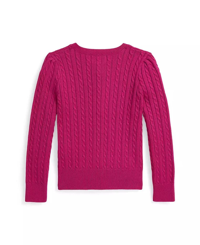 Ralph Lauren Girls 2T-6X Mini-Cable Cotton Cardigan 2