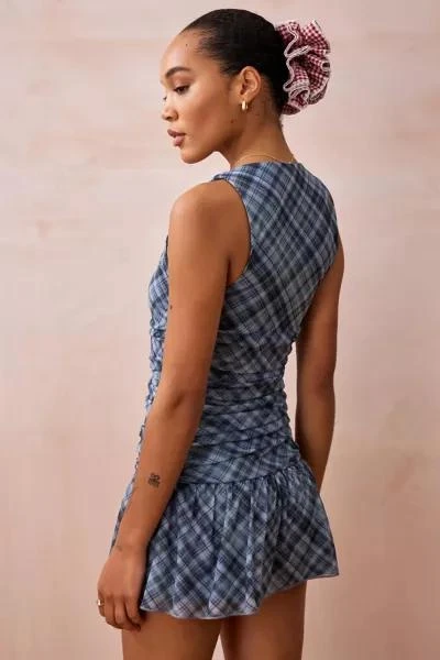 Urban Outfitters UO Sabrina Check Mesh Romper 4