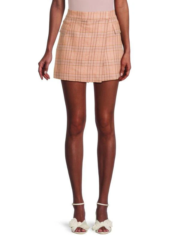 Derek Lam Jillian Plaid Mini Skort 1