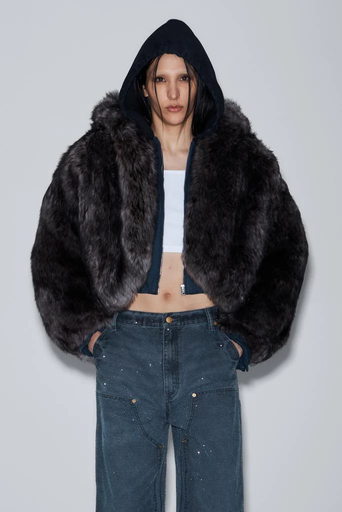Alexander Wang crystal hotfix high waisted workwear carpenter pants in cotton 7