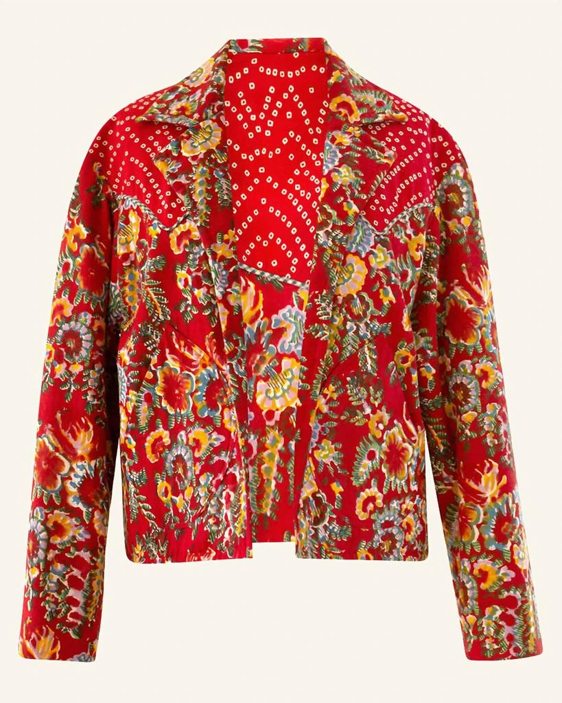 Alix of Bohemia Women's Dune Rosemary Print Jacket In Red 1